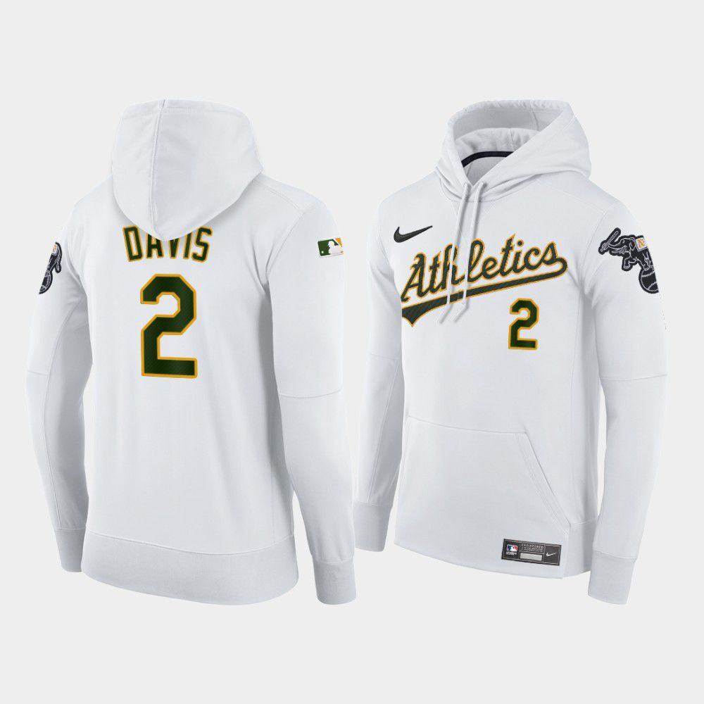 Men Oakland Athletics #2 Davis white home hoodie 2021 MLB Nike Jerseys->oakland athletics->MLB Jersey